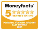 Highly rated mobile banking app with a Moneyfacts 5-star service rating award for ease of opening 2027.