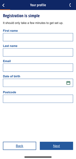 Your profile screenshot from the Bank of Scotland app.