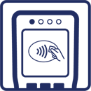 Card reader with the Contactless symbol