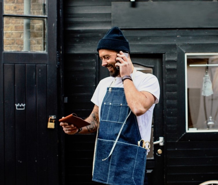 person using a device