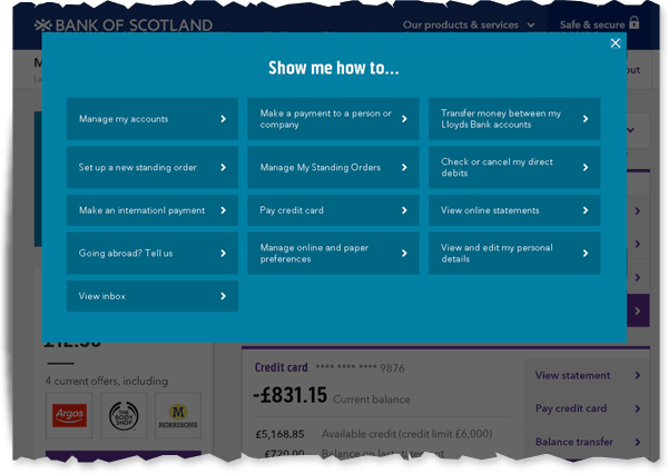 Image showing how to get more help with Internet Banking