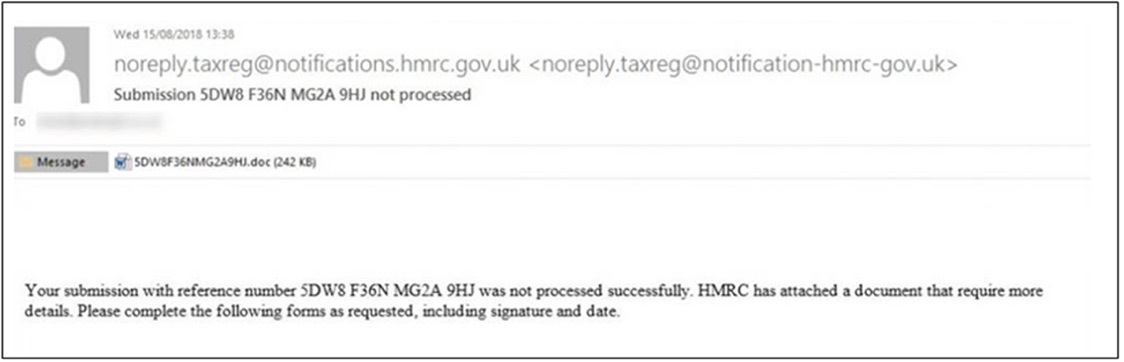 Fake HMRC email image